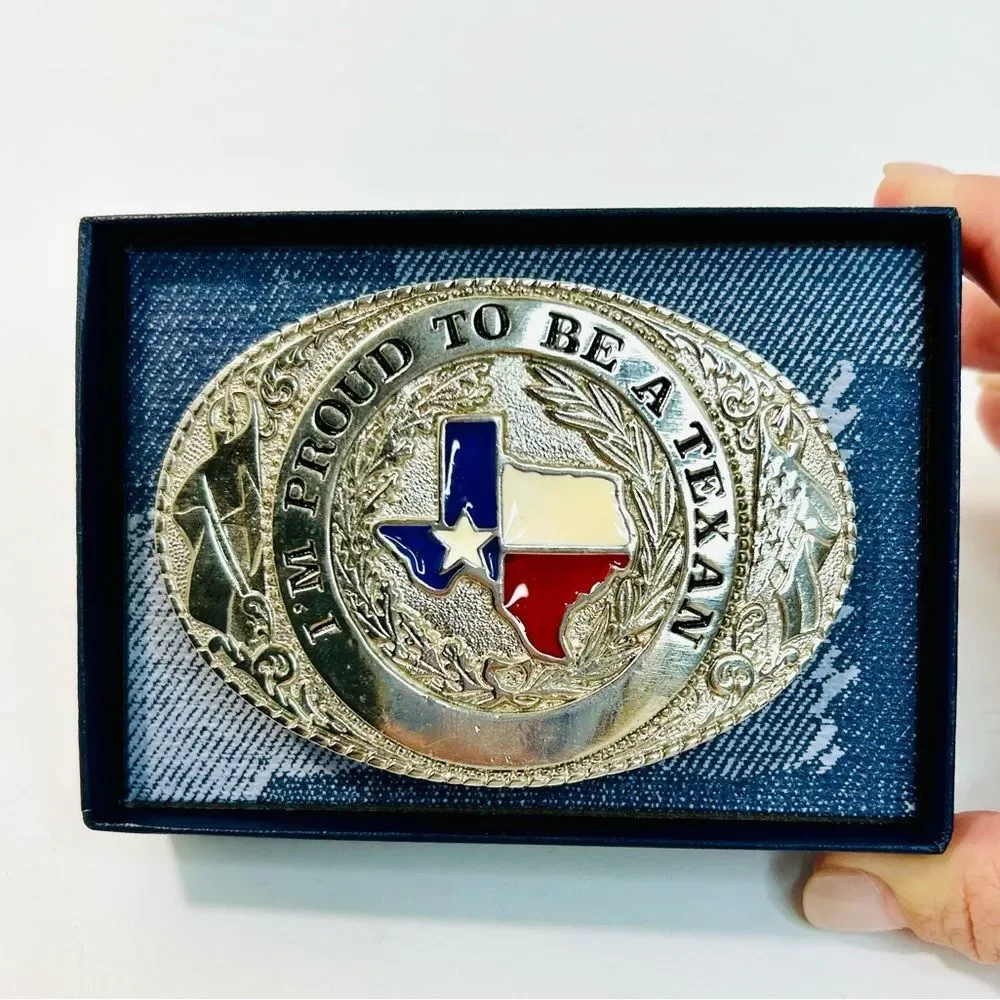 I'm Proud To Be A Texan Belt Buckle VINTAGE 1986 Limited Edition #7807